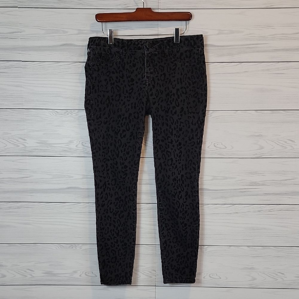 Sneak Peek Black Animal Print Patterned Pants Womens Junior Size 11